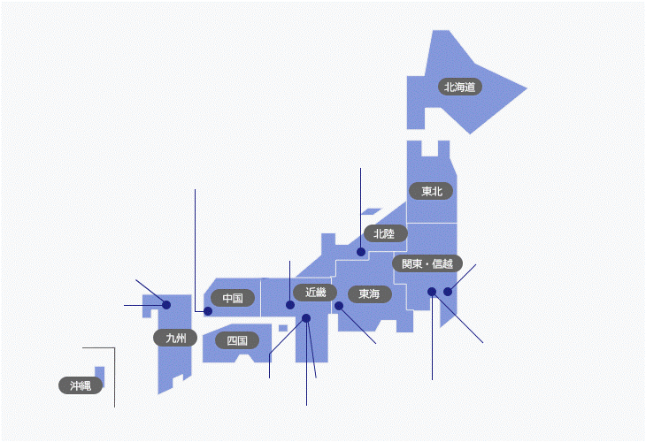 アドバンテック事業所MAP